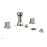 Phylrich - Four Hole Bidet Set Rond, Blade Handle - Polished Nickel