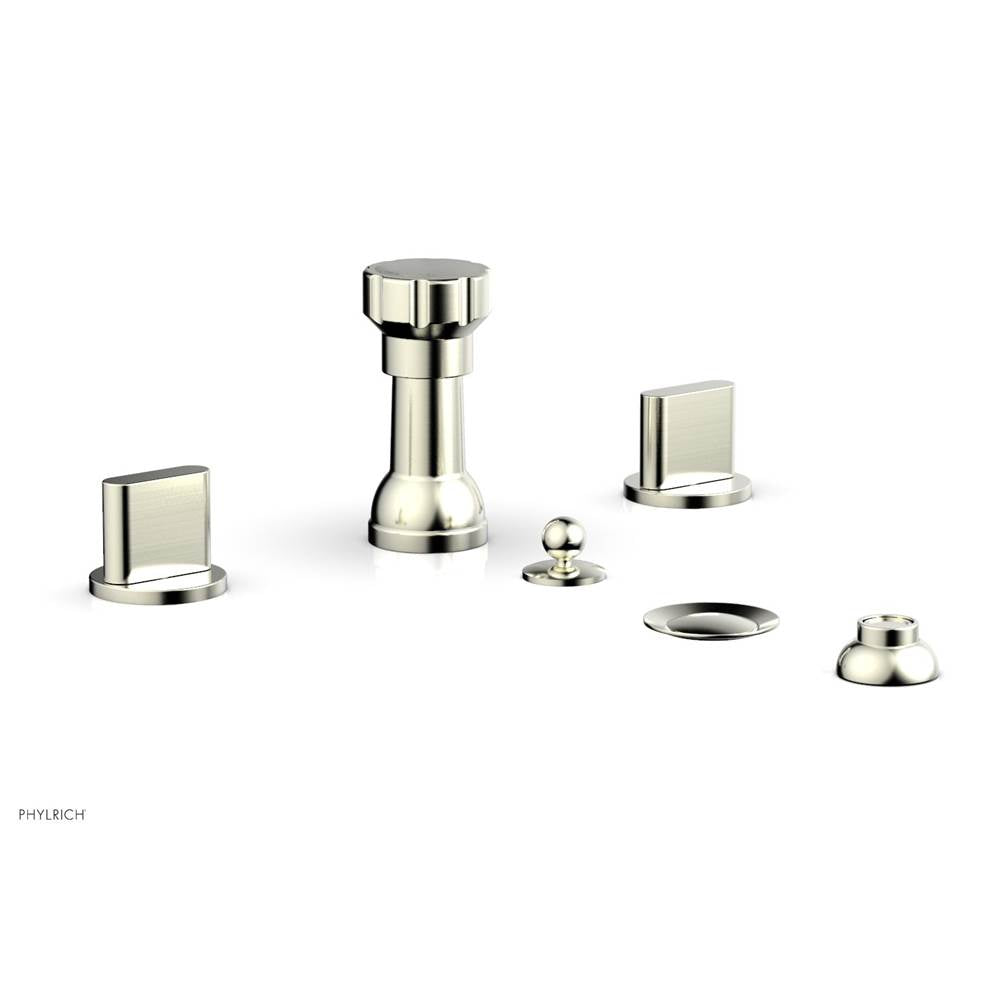 Phylrich - Four Hole Bidet Set Rond, Blade Handle - Satin Nickel