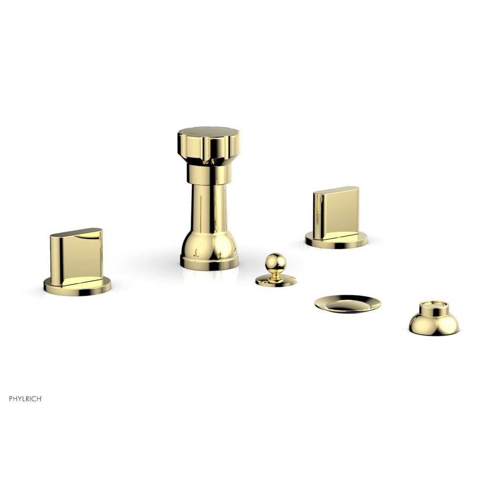 Phylrich - Four Hole Bidet Set Rond, Blade Handle - Polished Brass