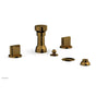 Phylrich - Four Hole Bidet Set Rond, Blade Handle - French Brass