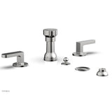 Phylrich - Four Hole Bidet Set Rond, Lever Handle - Satin chrome