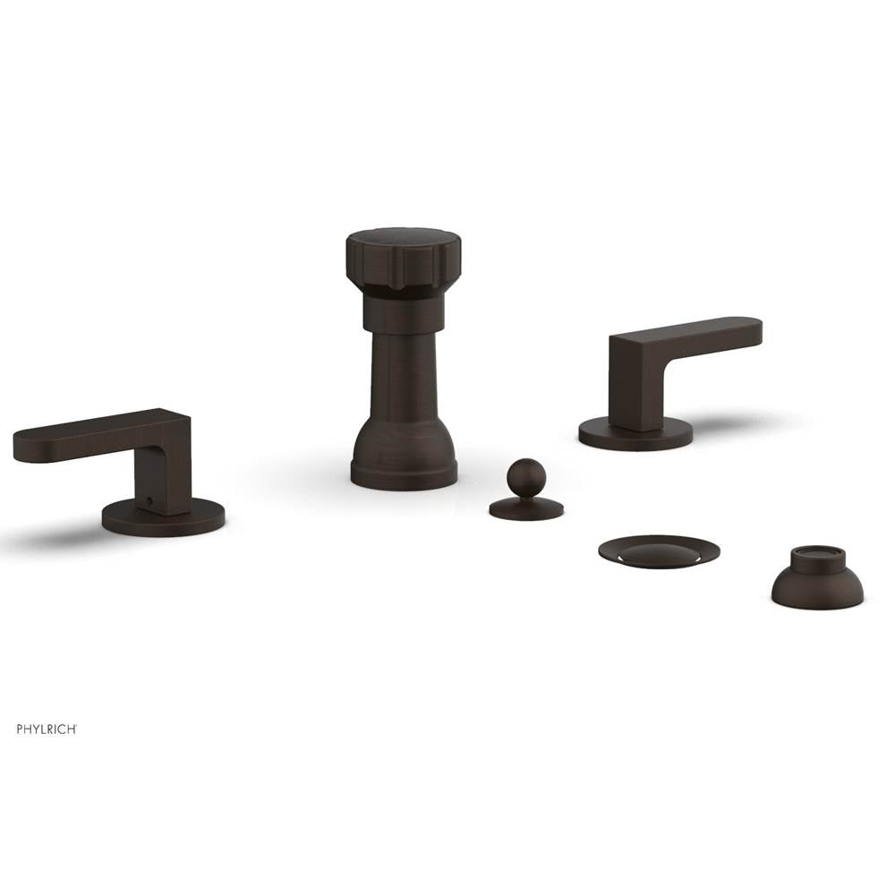 Phylrich - Four Hole Bidet Set Rond, Lever Handle - Antique Bronze