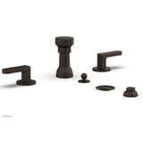 Phylrich - Four Hole Bidet Set Rond, Lever Handle - Antique Bronze