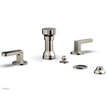 Phylrich - Four Hole Bidet Set Rond, Lever Handle - Polished Nickel