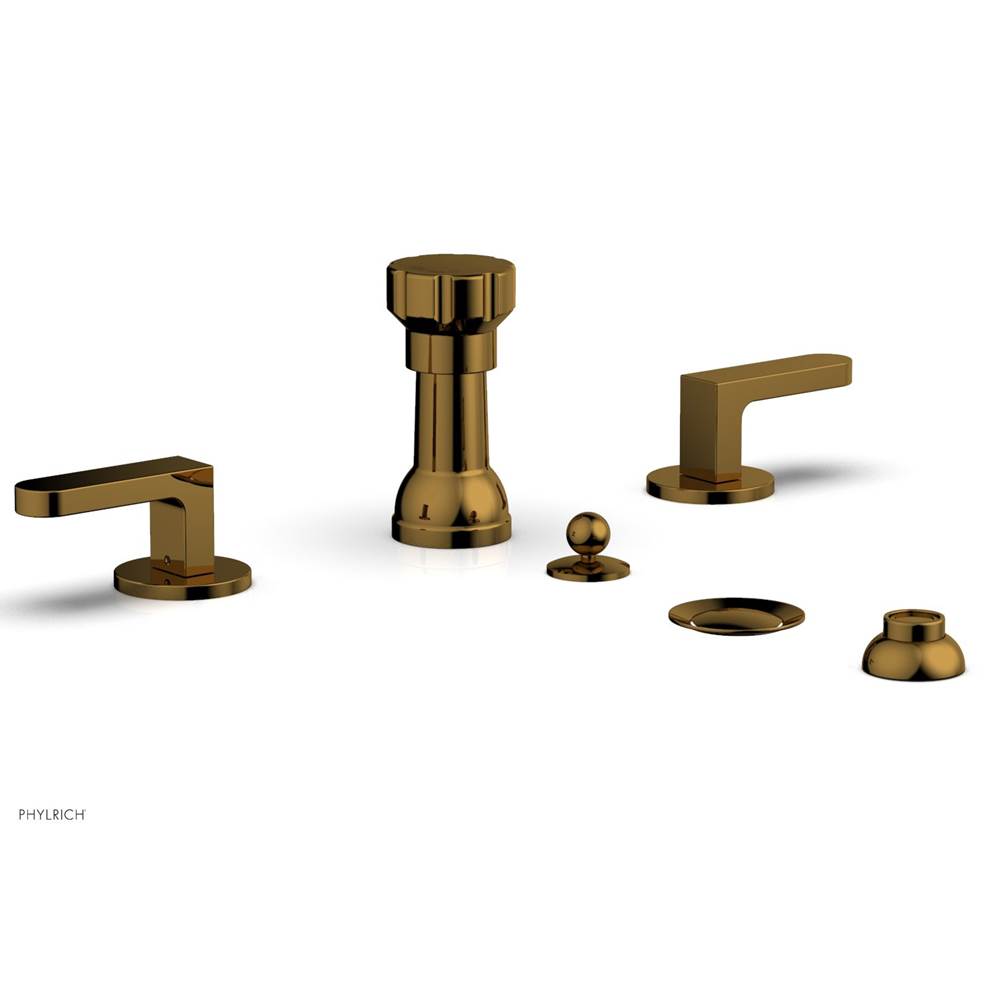 Phylrich - Four Hole Bidet Set Rond, Lever Handle - French Brass