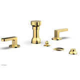 Phylrich - Four Hole Bidet Set Rond, Lever Handle - Satin Gold