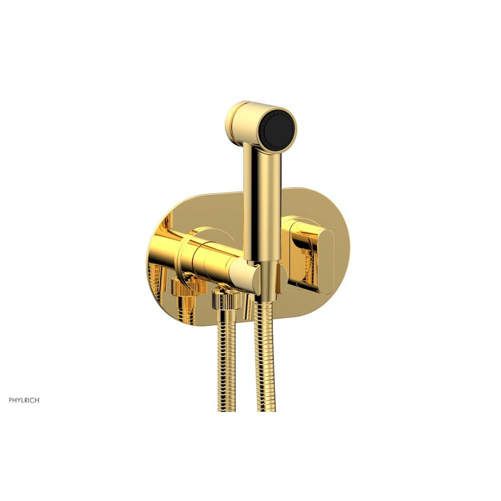 Phylrich - Wall Mounted Bidet Set Rond, Blade Hdl - Polished Gold