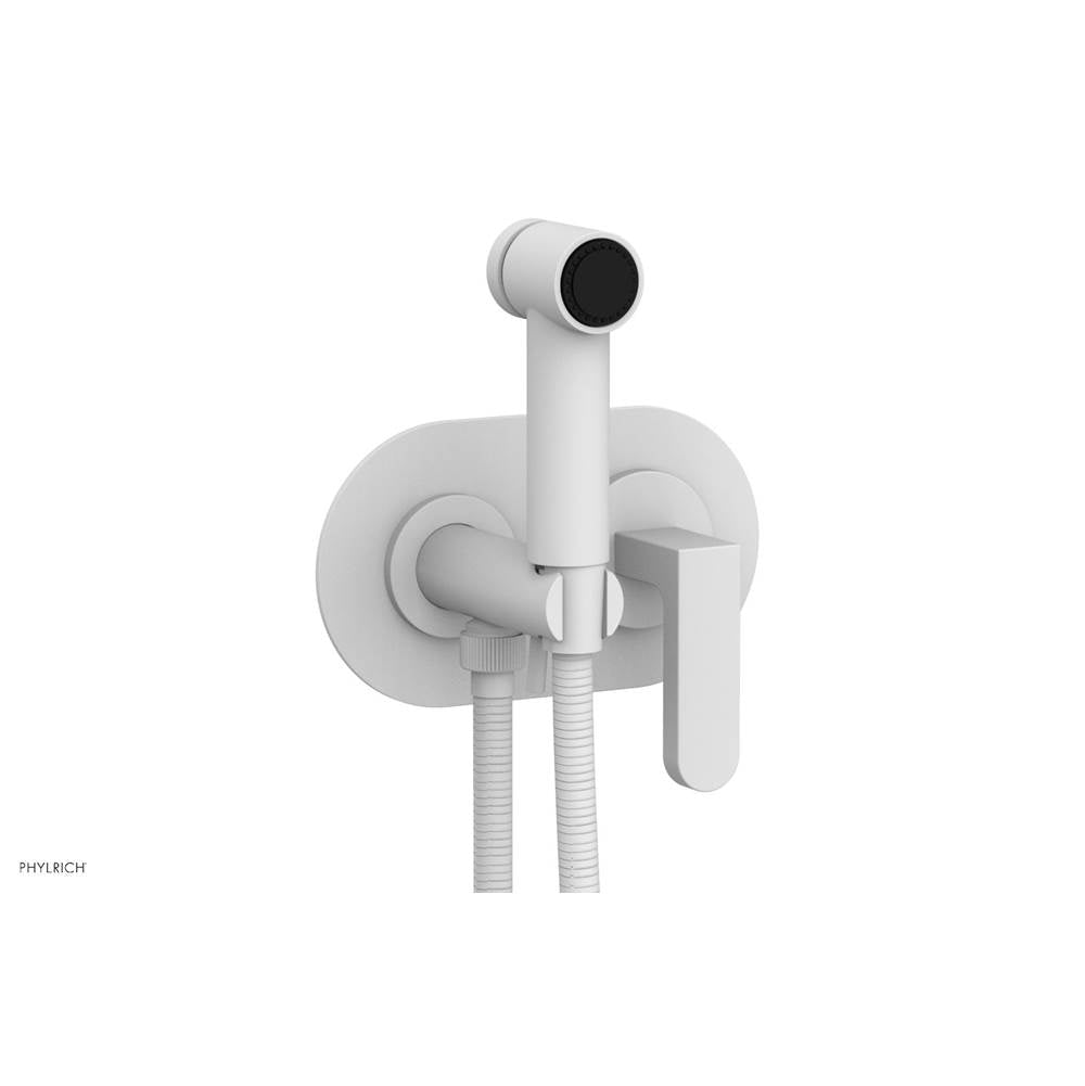 Phylrich - Wall Mounted Bidet Set Rond, Lever Hdl - Satin White