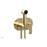 Phylrich - Wall Mounted Bidet Set Rond, Lever Hdl - Satin Brass