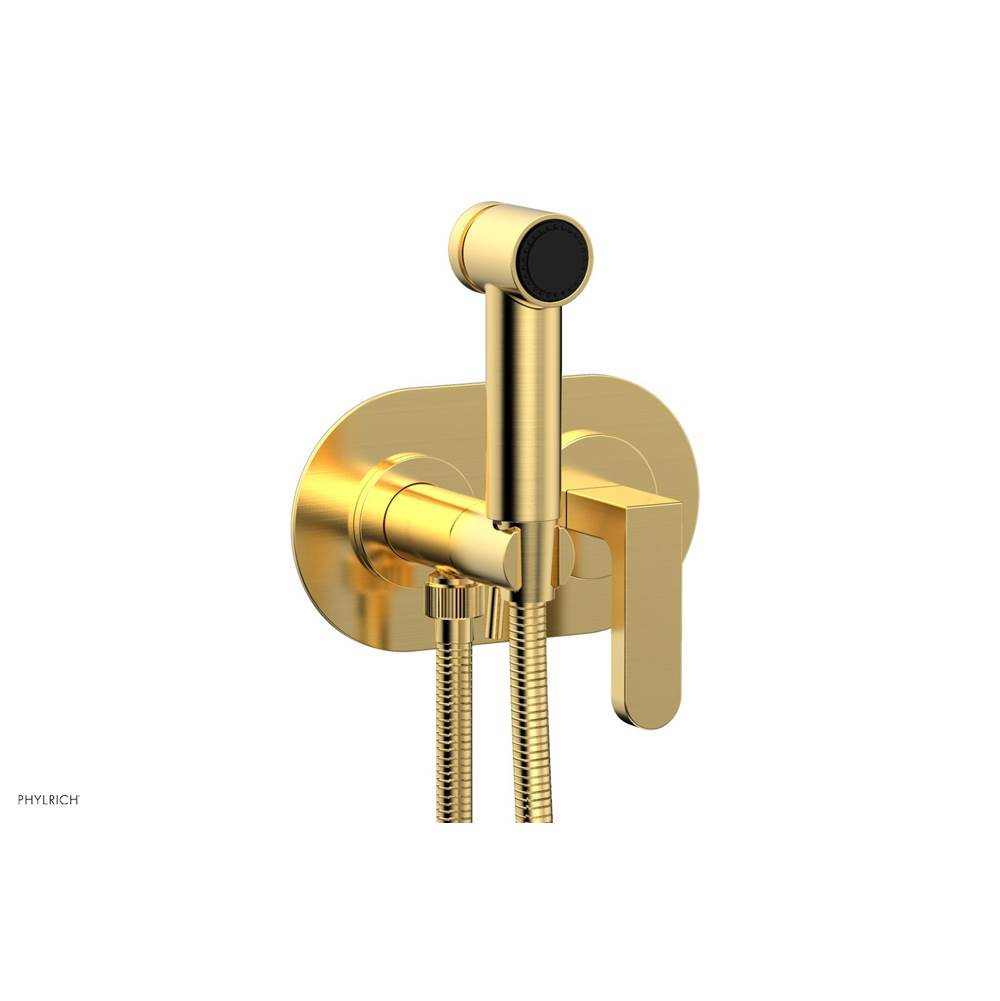 Phylrich - Wall Mounted Bidet Set Rond, Lever Hdl - Satin Gold