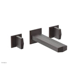 Phylrich - Wall Lav Faucet Diama, Blade Handles - Weathered Copper