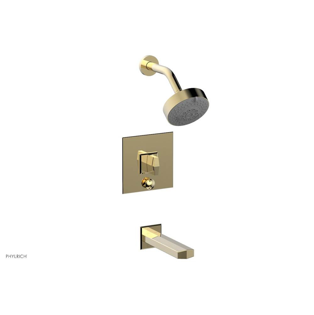 Phylrich - Pb Tub & Shwr Kit Diama, Blade Handle - Polished Brass Uncoated