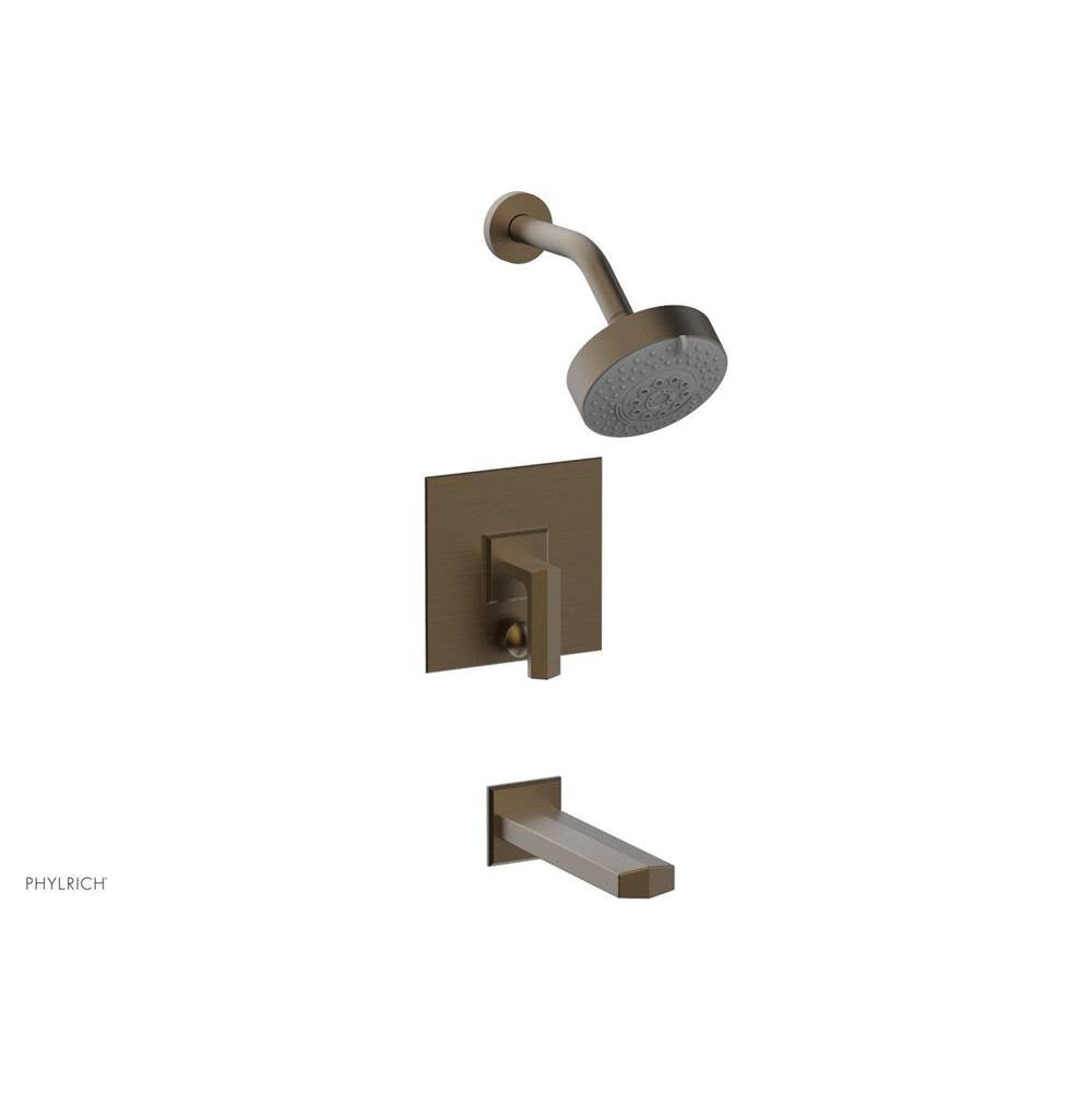 Phylrich - DIAMA Pressure Balance Tub and Shower Set - Lever Handle 184-27 - Old English Brass