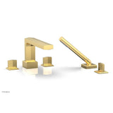 Phylrich - Deck Tub Set Diama W/ Hs, Blade Handle - Burnished Gold