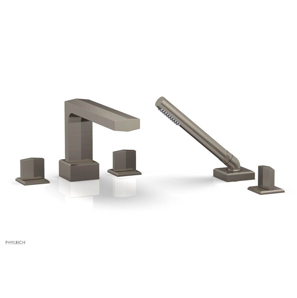 Phylrich - Deck Tub Set Diama W/ Hs, Blade Handle - Pewter
