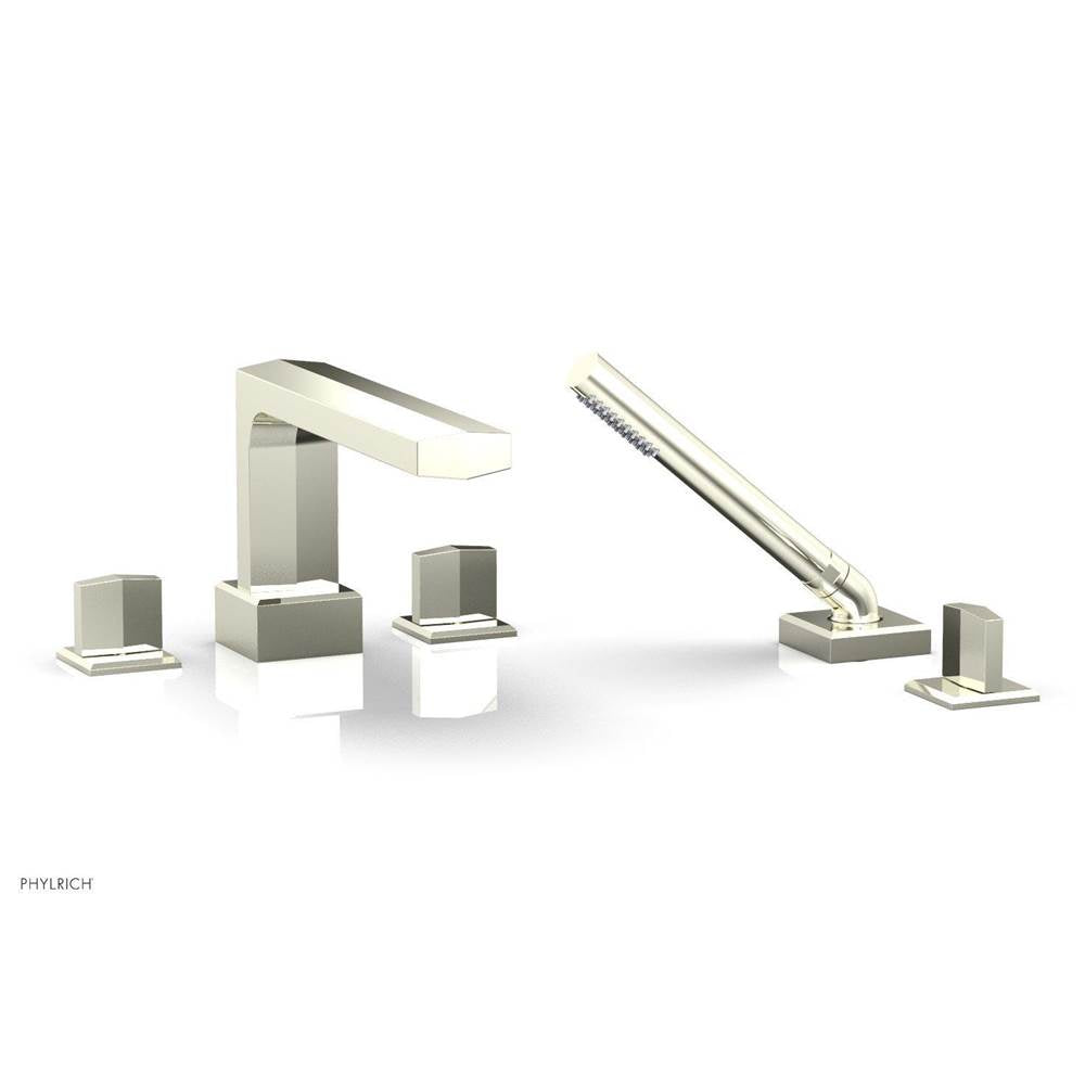 Phylrich - Deck Tub Set Diama W/ Hs, Blade Handle - Burnished Nickel