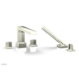Phylrich - Deck Tub Set Diama W/ Hs, Blade Handle - Burnished Nickel
