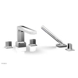 Phylrich - Deck Tub Set Diama W/ Hs, Blade Handle - Polished Nickel