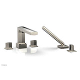Phylrich - Deck Tub Set Diama W/ Hs, Blade Handle - Matte Black