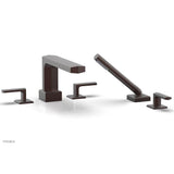 Phylrich - Deck Tub Set Diama W/ Hs, Lever Handle - Weathered Copper