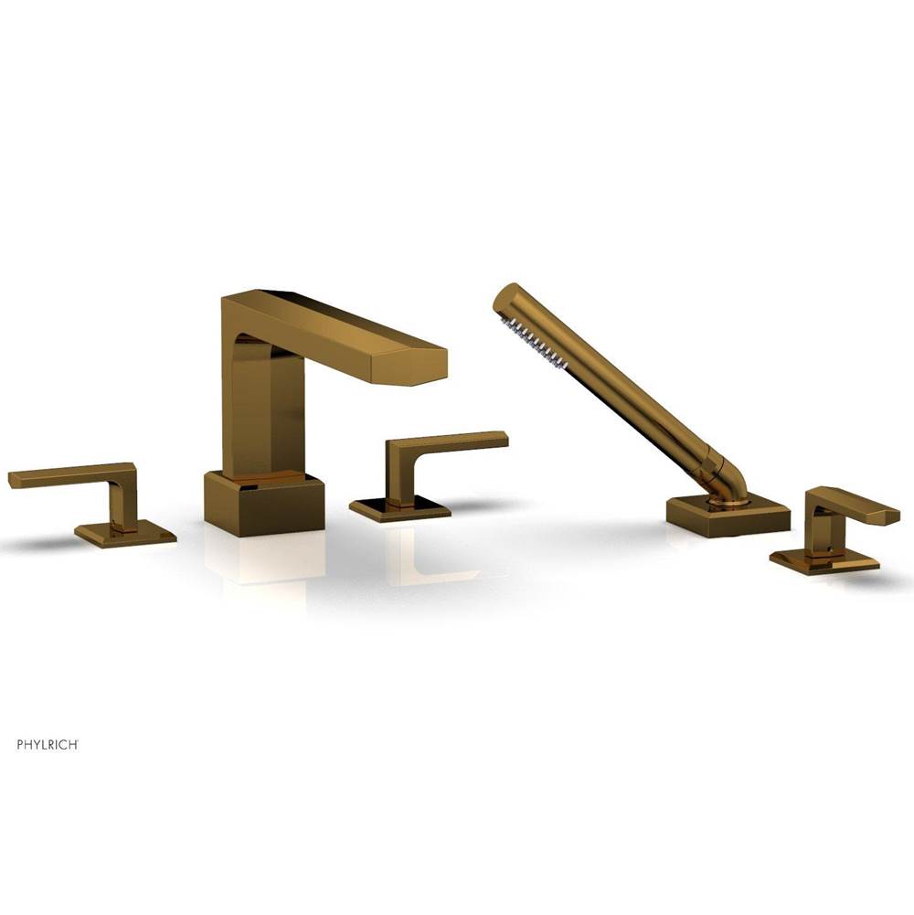 Phylrich - Deck Tub Set Diama W/ Hs, Lever Handle - Polished Gold