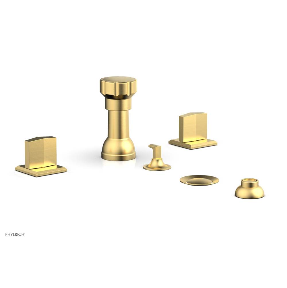 Phylrich - Four Hole Bidet Set Diama, Blade Handle - Burnished Gold