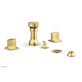 Phylrich - Four Hole Bidet Set Diama, Blade Handle - Burnished Gold