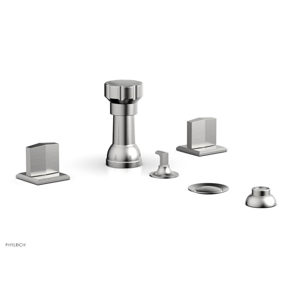 Phylrich - Four Hole Bidet Set Diama, Blade Handle - Satin chrome