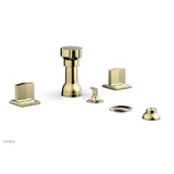 Phylrich - Four Hole Bidet Set Diama, Blade Handle - Polished Brass Uncoated