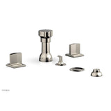 Phylrich - Four Hole Bidet Set Diama, Blade Handle - Polished Nickel