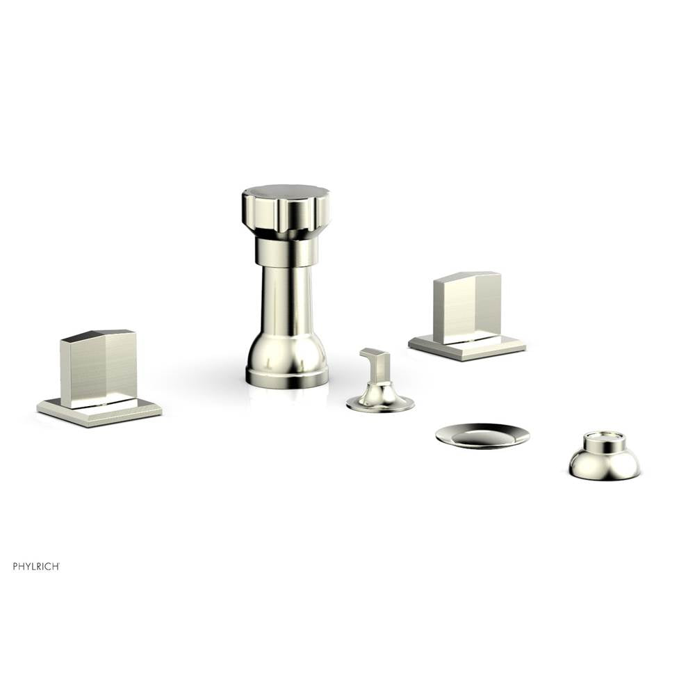 Phylrich - Four Hole Bidet Set Diama, Blade Handle - Satin Nickel