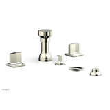 Phylrich - Four Hole Bidet Set Diama, Blade Handle - Satin Nickel