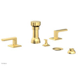 Phylrich - Four Hole Bidet Set Diama, Lever Handle - Burnished Gold