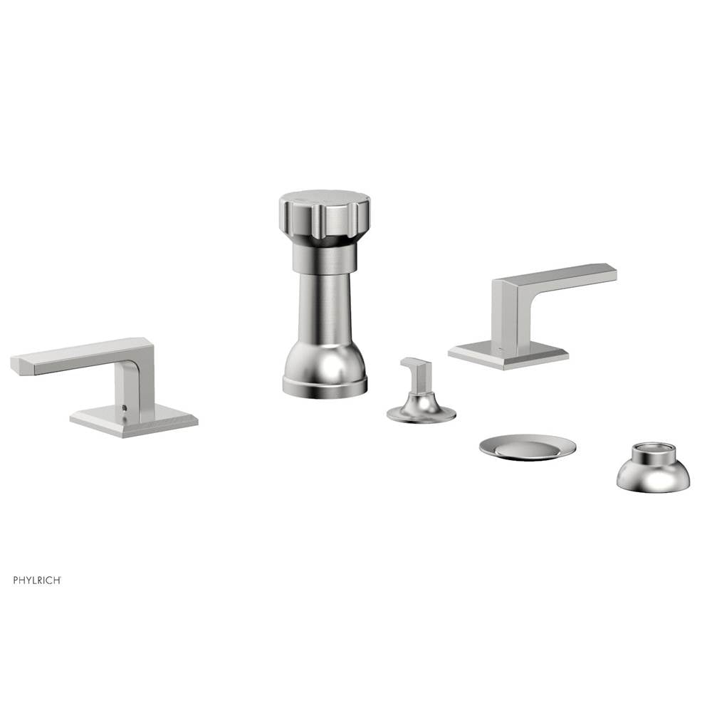 Phylrich - Four Hole Bidet Set Diama, Lever Handle - Satin chrome