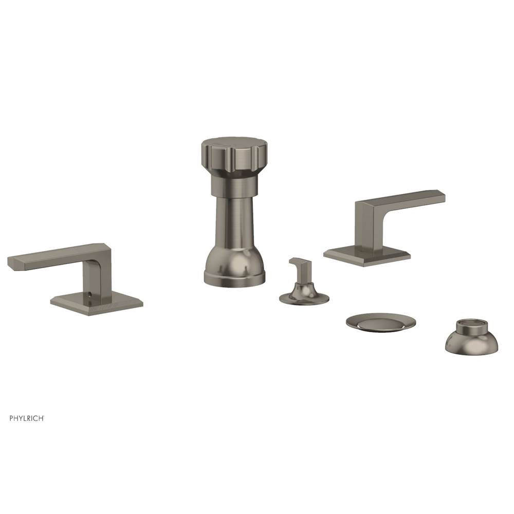 Phylrich - Four Hole Bidet Set Diama, Lever Handle - Pewter