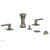 Phylrich - Four Hole Bidet Set Diama, Lever Handle - Pewter