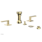 Phylrich - Four Hole Bidet Set Diama, Lever Handle - Polished Brass Uncoated