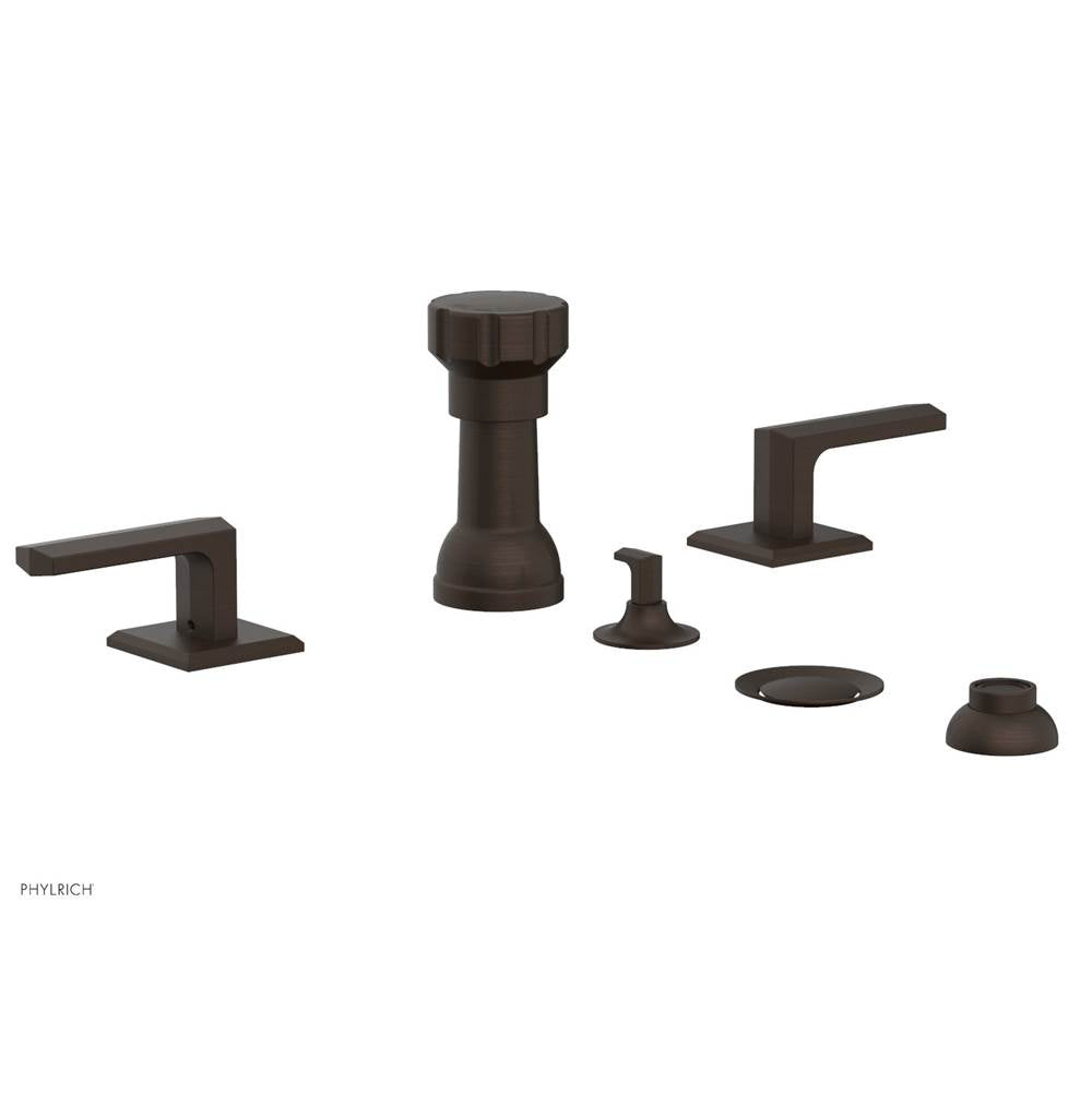 Phylrich - Four Hole Bidet Set Diama, Lever Handle - Antique Bronze