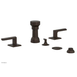 Phylrich - Four Hole Bidet Set Diama, Lever Handle - Antique Bronze