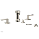 Phylrich - Four Hole Bidet Set Diama, Lever Handle - Polished Nickel