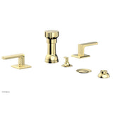 Phylrich - Four Hole Bidet Set Diama, Lever Handle - Polished Brass