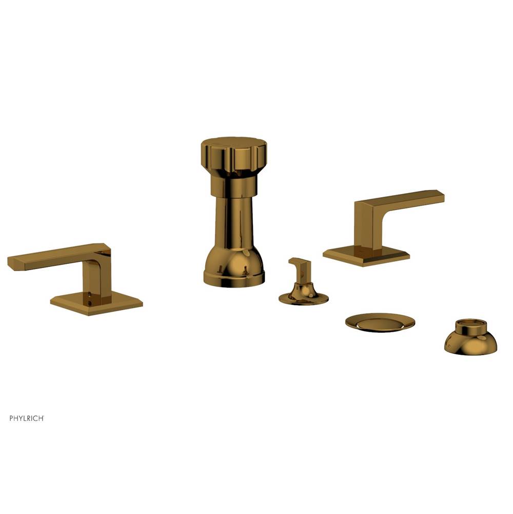 Phylrich - Four Hole Bidet Set Diama, Lever Handle - French Brass