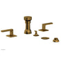Phylrich - Four Hole Bidet Set Diama, Lever Handle - French Brass