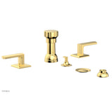 Phylrich - Four Hole Bidet Set Diama, Lever Handle - Satin Gold