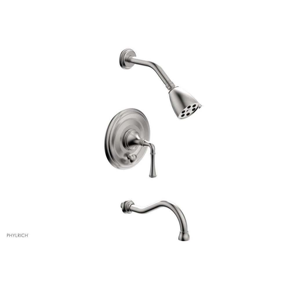 Phylrich - BEADED Pressure Balance Tub and Shower Set - Lever Handle 207-26 - Satin chrome