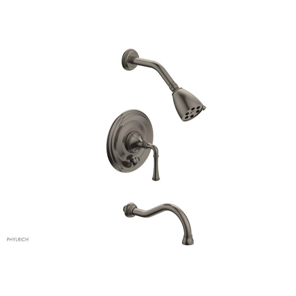 Phylrich - BEADED Pressure Balance Tub and Shower Set - Lever Handle 207-26 - Pewter