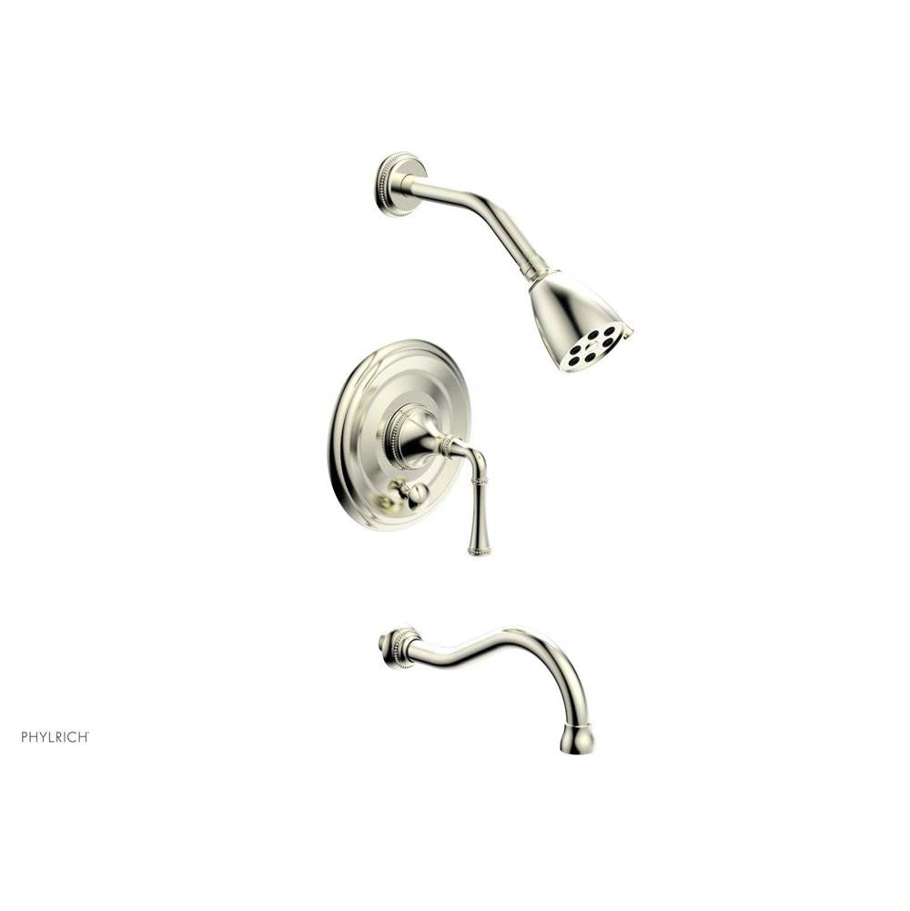 Phylrich - BEADED Pressure Balance Tub and Shower Set - Lever Handle 207-26 - Polished Chrome