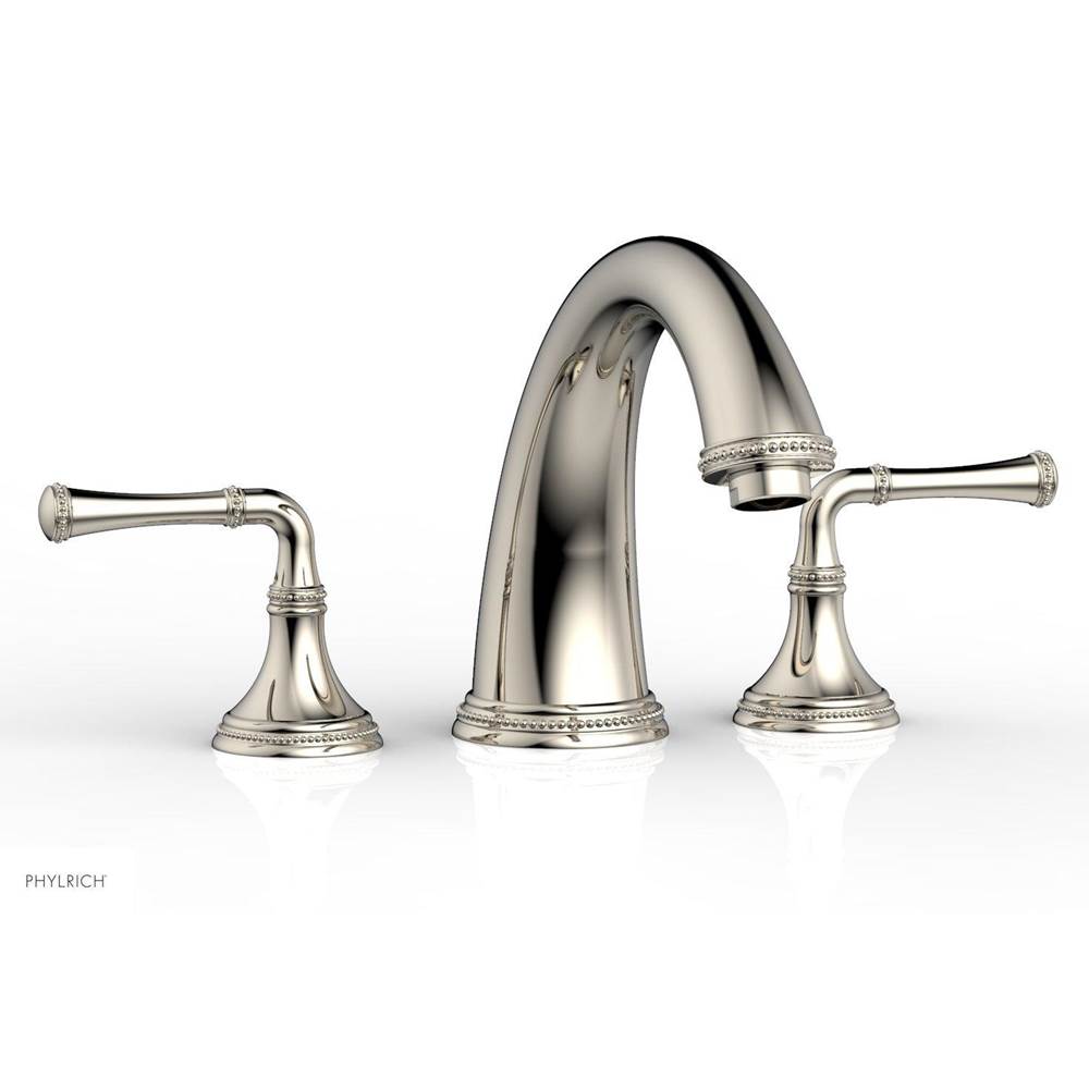 Phylrich - BEADED Deck Tub Set - Lever Handles 207-40 - Polished Nickel