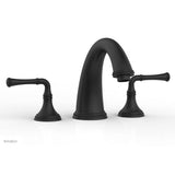 Phylrich - BEADED Deck Tub Set - Lever Handles 207-40 - Matte Black