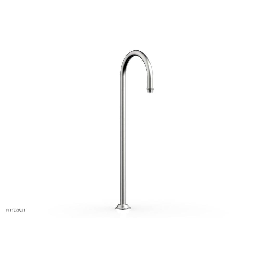Phylrich - BEADED Floor Mount Spout 207-44 - Satin chrome